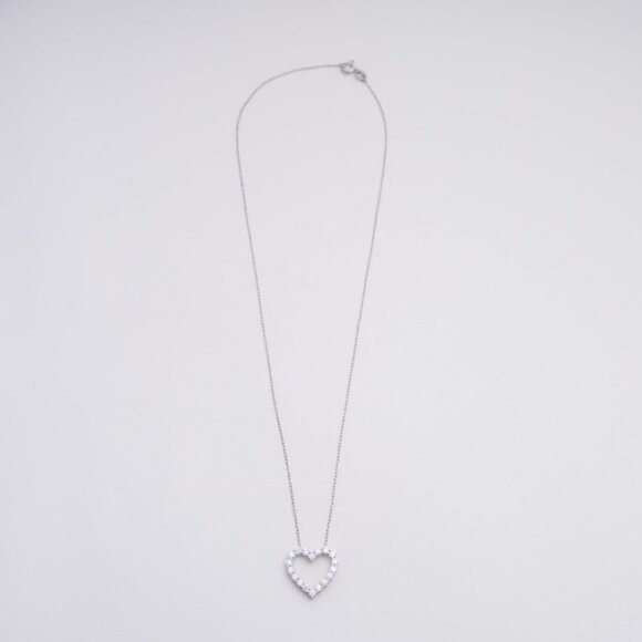 NWT Khloé Heart Necklace // Sterling Silver + 1ct Diamond - Picture 2 of 6